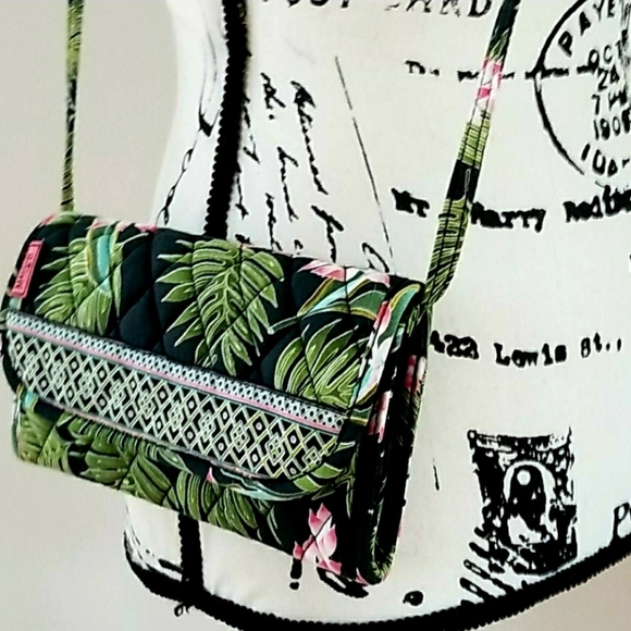 MaggieB Handbags - MaggieB Tropical Floral Trifold Belt/Crossbody Bag